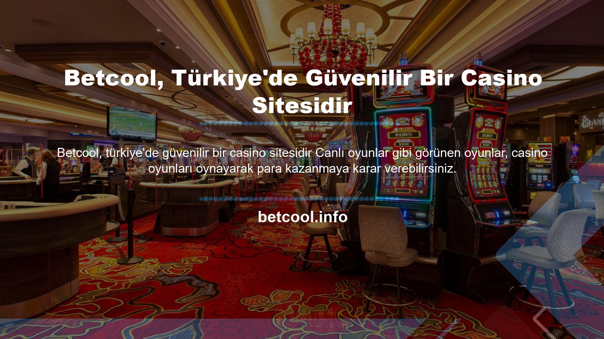 Betcool Türkiye'de Güvenilir Bir Casino Sitesidir