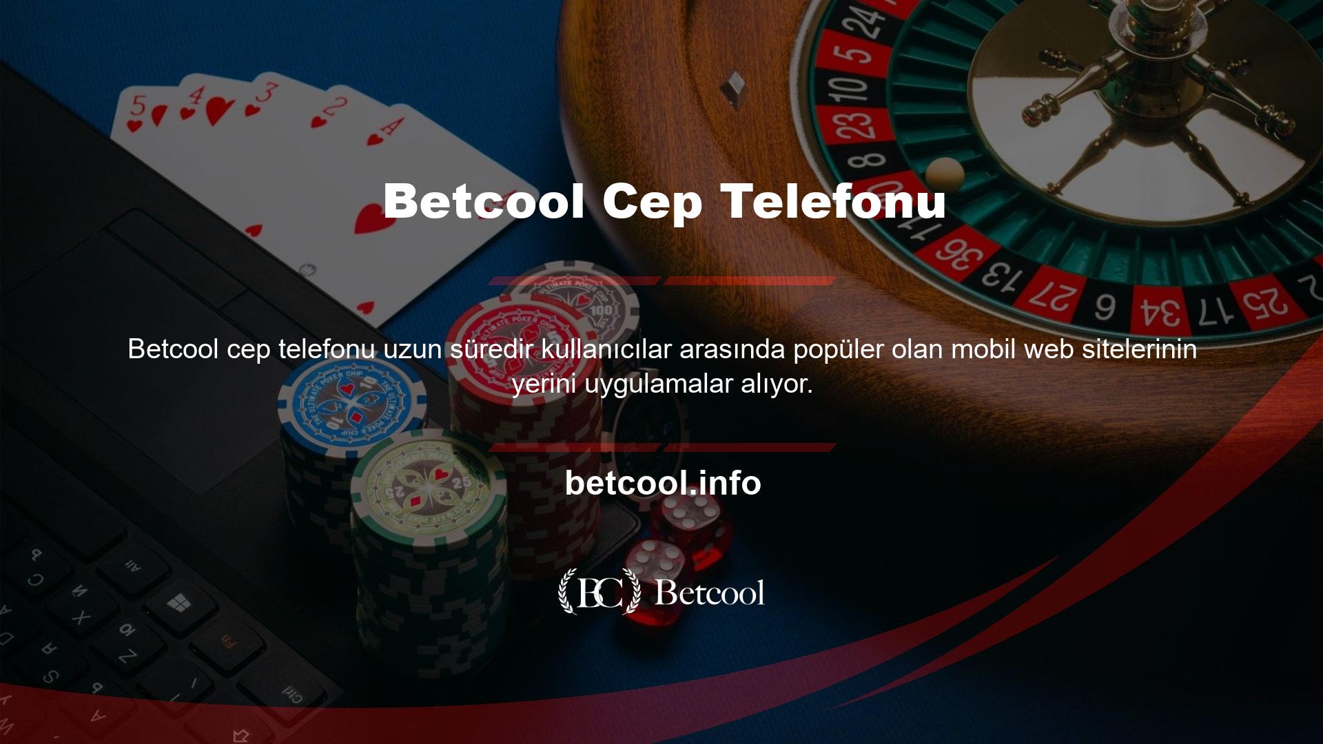 Betcool, iyi hazırlanmış mobil sayfalara sahip bahis sitelerinden biridir
