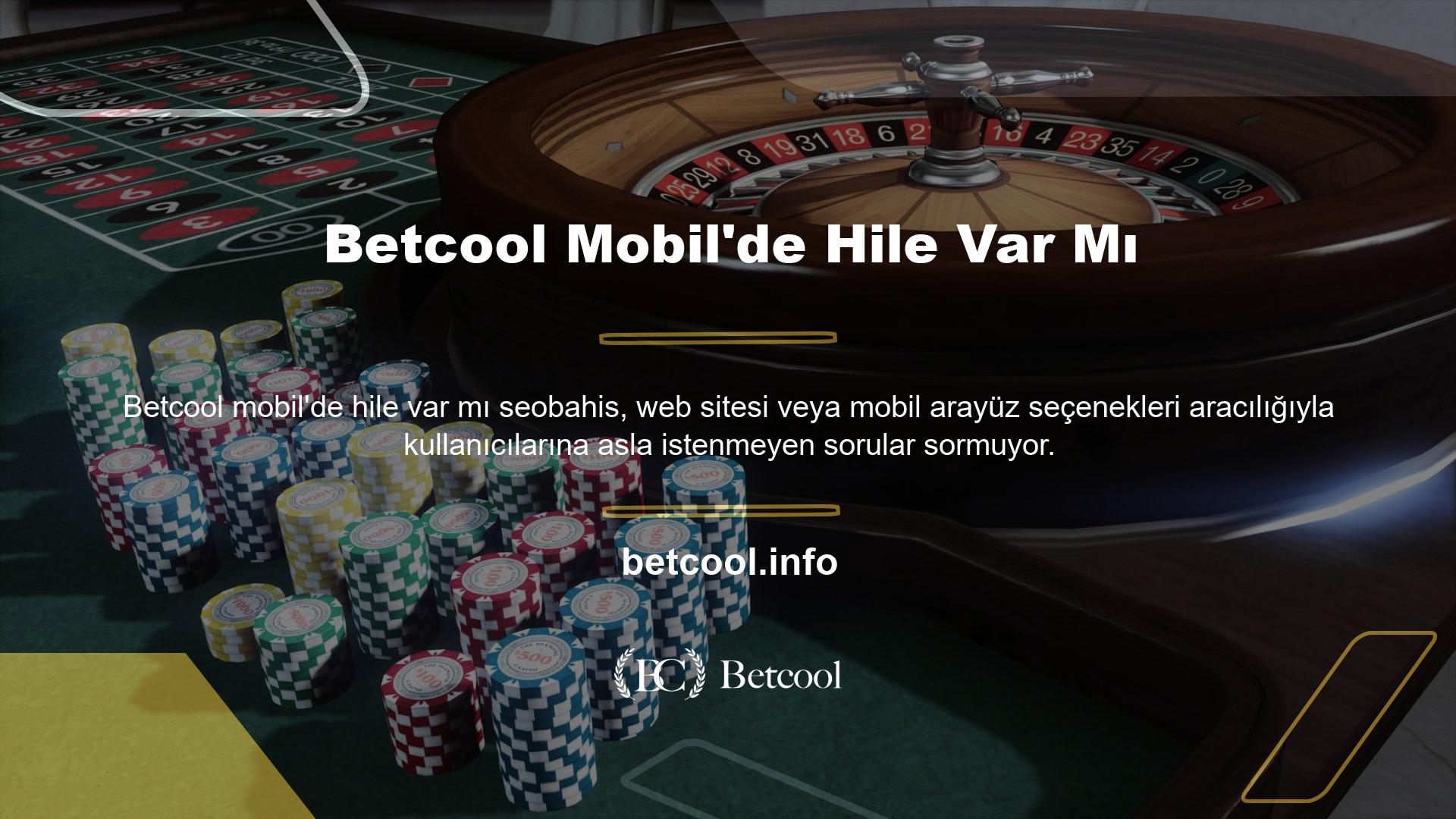 Betcool, sitelerindeki tüm oyun seçeneklerini takip eder, bu nedenle mobil dolandırıcılık yoktur